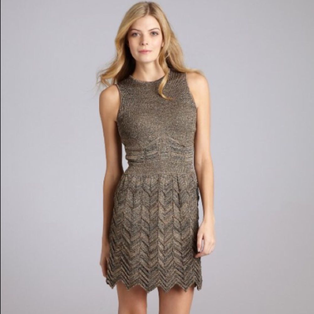 M Missoni Knit Metallic Dress Size EUR 36